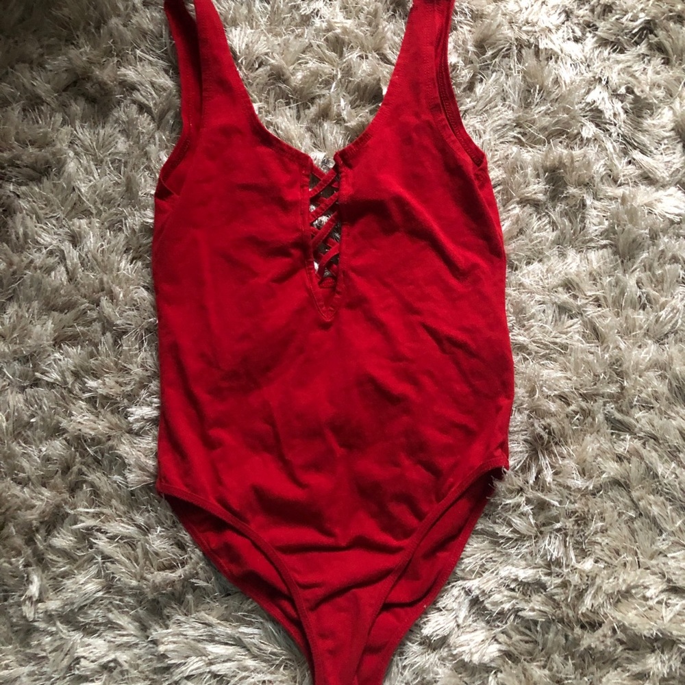 Forever 21 red bodysuit